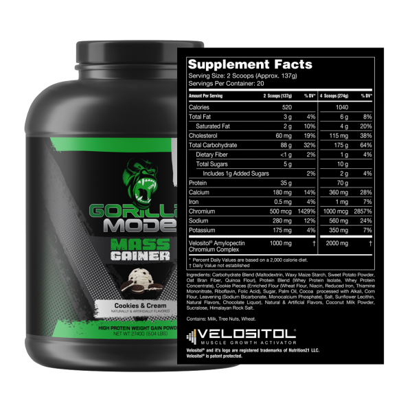 Gorilla Mind Gorilla Mode Mass Gainer - Image 2