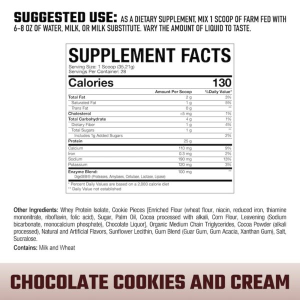 Axe and Sledge Farm Fed Protein Limited Edition Chocolate Cookies and Cream - Image 2